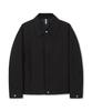 West Grand Boulevard Hidden Button Soft Cotton Trucker Jacket Black