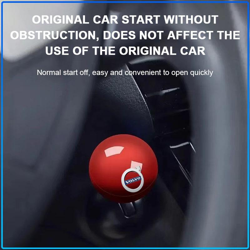 For Volvo XC90 XC60 XC70 XC40 V90 V60 V40 C70 C30 S80 Car Logo Push Start Button Lever Creative Protective Cover