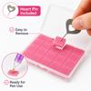 24PCS Diamond Painting Wax Clay Set with Heart Pin Sticky Pen Glue Clay for 5D DIY Diamond Art Rhinestone Craft Tools Portable Storage Box Accessories