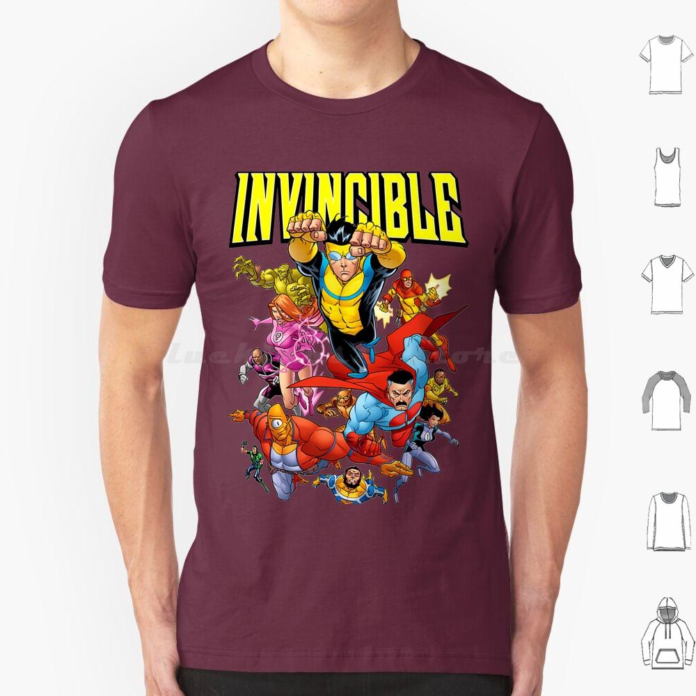Invincible Invincible Cartoon T Shirt Cotton Men Women DIY Print Invincible Comics Anime Manga Invincible Comic Superhero Omni