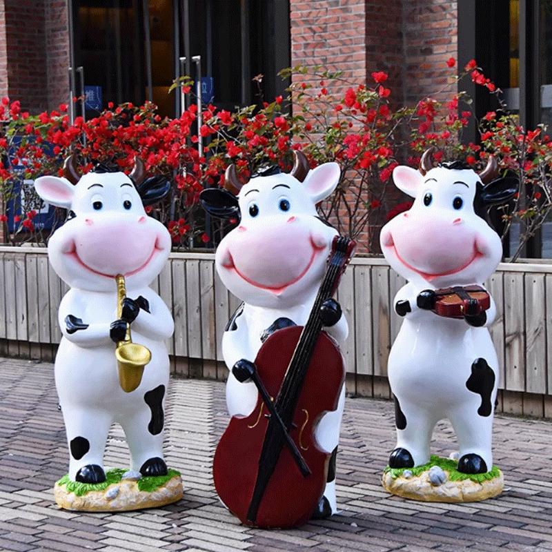 Outdoor Cartoon Cow Garden Planter
