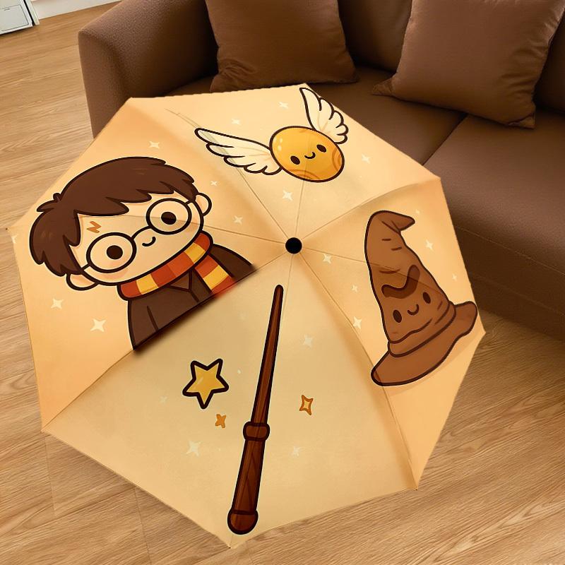 1PC Warner Harry Potter, Sorting Hat Umbrella-8-Rib Reinforced, Automatic Open, Lightweight & Durable-A65