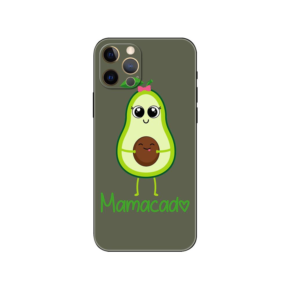 Cute Avocado phone case for iphone 5 5s 2020se 6 6s 7 8 plus x 10 XR XS 11 12 13 mini pro MAX black tpu back cover