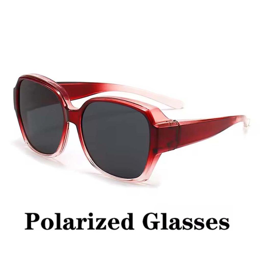 Fashion Round Polarized Sunglasses Cover Over Myopia Prescription Glasses Portable Men Women Vintage Fishing Driving Eyewear