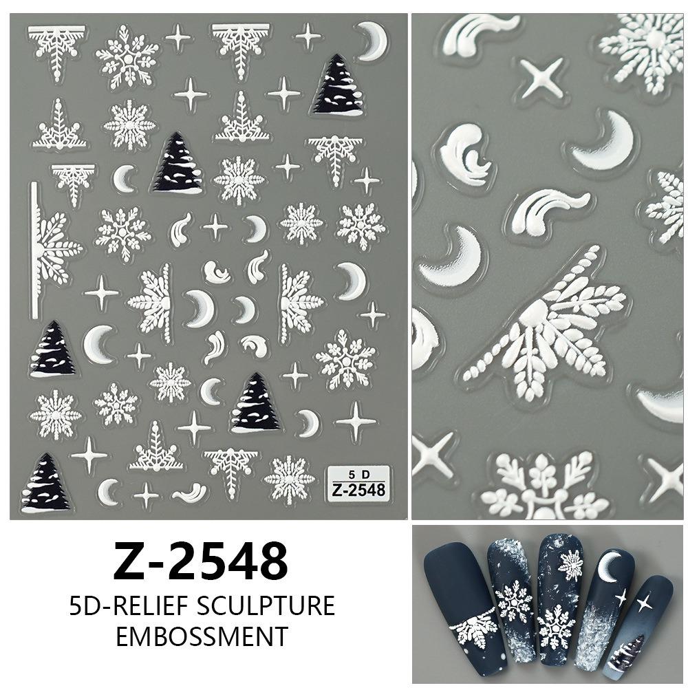 Weihnachtliche Nagelsticker – Schneeflocken- und Schneemannmuster, selbstklebend, mattes Finish, festliche Nageldekorationen zum einfachen Anbringen!