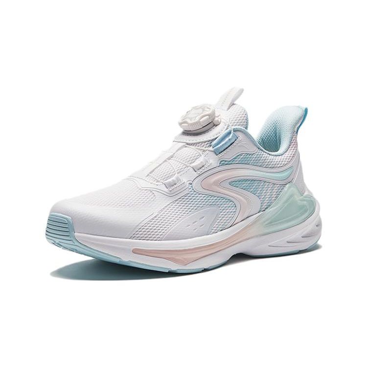 Anta Breathable Lightweight Low-Top Kids Running Shoes Kids sneaker White Pink Blue 322415508-1