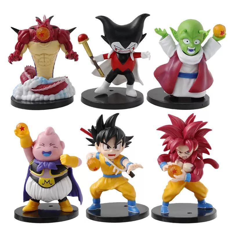 Perfecte Q-versie Bandai Dragon Ball: Set van beeldjes voor personages zoals Sun Wukong Vegeta Brolli Boo en Super Blauwe Vorm