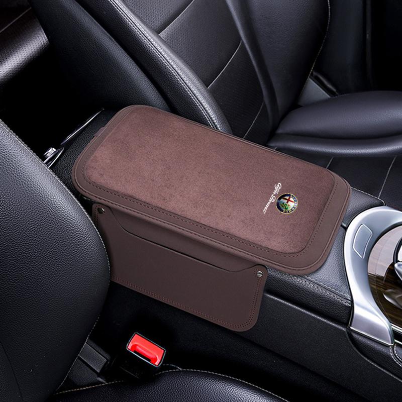 

2026 Hot Alfa Romeo Suede Leather Car Armrest Box Pad Car Armrest Mat For Alfa Romeo Sportiva Giulia Giulietta 159 156 Stelvio A