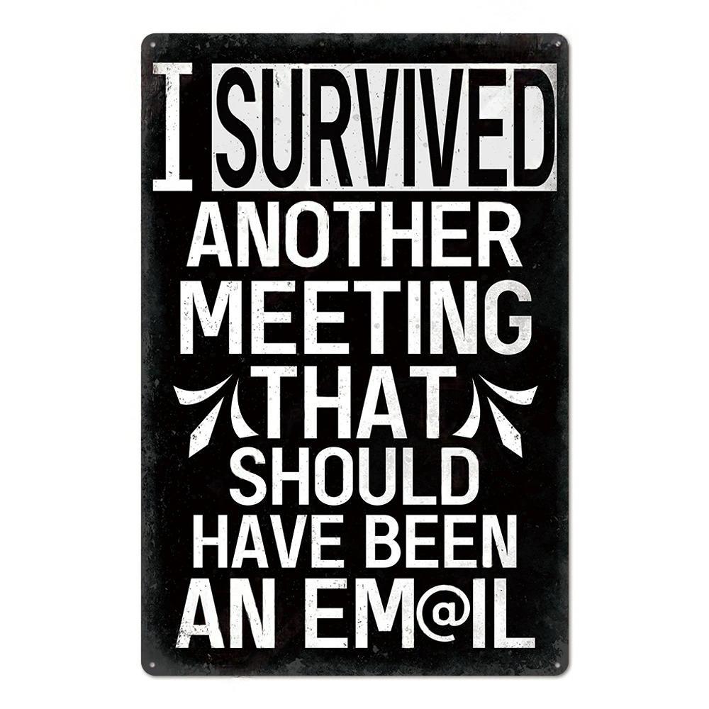 Funny Sarcastic Vintage Metal Posters Tin Signs Decor Retro Plaque Metal Plate Home Wall Art Decor for Bar