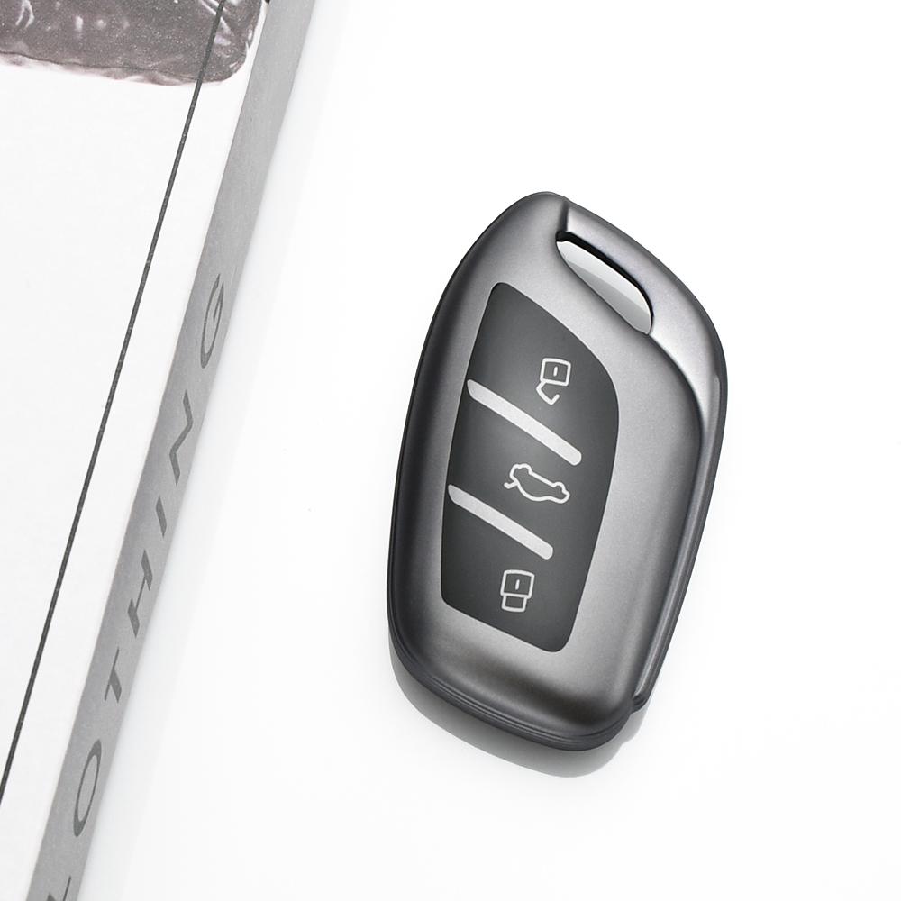 

Gun Grey TPU Shell Fob Keyless Car Key Cover Case for Roewe RX5 I6 I5 RX3 RX8 ERX5 MG4 MG5 MG6 Mg3 Mg7 MG ZS EV HS EHS ZX GT сірий