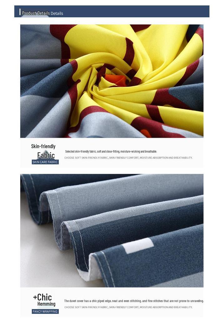 Aloe Cotton Brushed Flannel Duvet Cover for Dorms - Available in 1.5, 1.8, 2 Meters - Pure Cotton