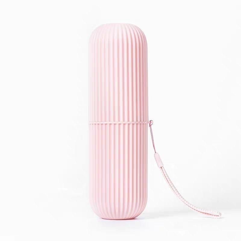 Portable Travel Toothbrush Holder With Storage And Nopunch Design For Home And Trip Use