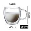 High Borosilicate Glass Double Layer Glass Cups Heat Resistant Transparent Coffee Cup with Handle Cups Bar Drinkware Lover Gift