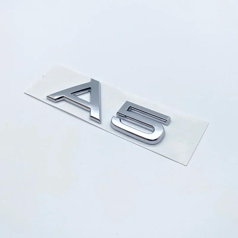 3D Krom Glanssvart ABS TDI TFSI Bil Bakemblem Klistremerke for Audi A1 A3 A4 A5 A6 A6L A7 A8 S3 S6 Q3 Q5 Q7 TT S RS