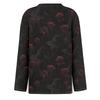Women's Halloween Print Long Sleeve Round Neck Top with Hem Slit