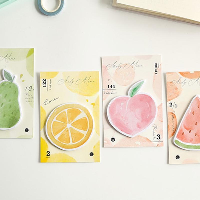30 Sheets/Pad Fruits Basket Sticker Bookmark Memo Pad Sticky Note Bookmark School Office Supply