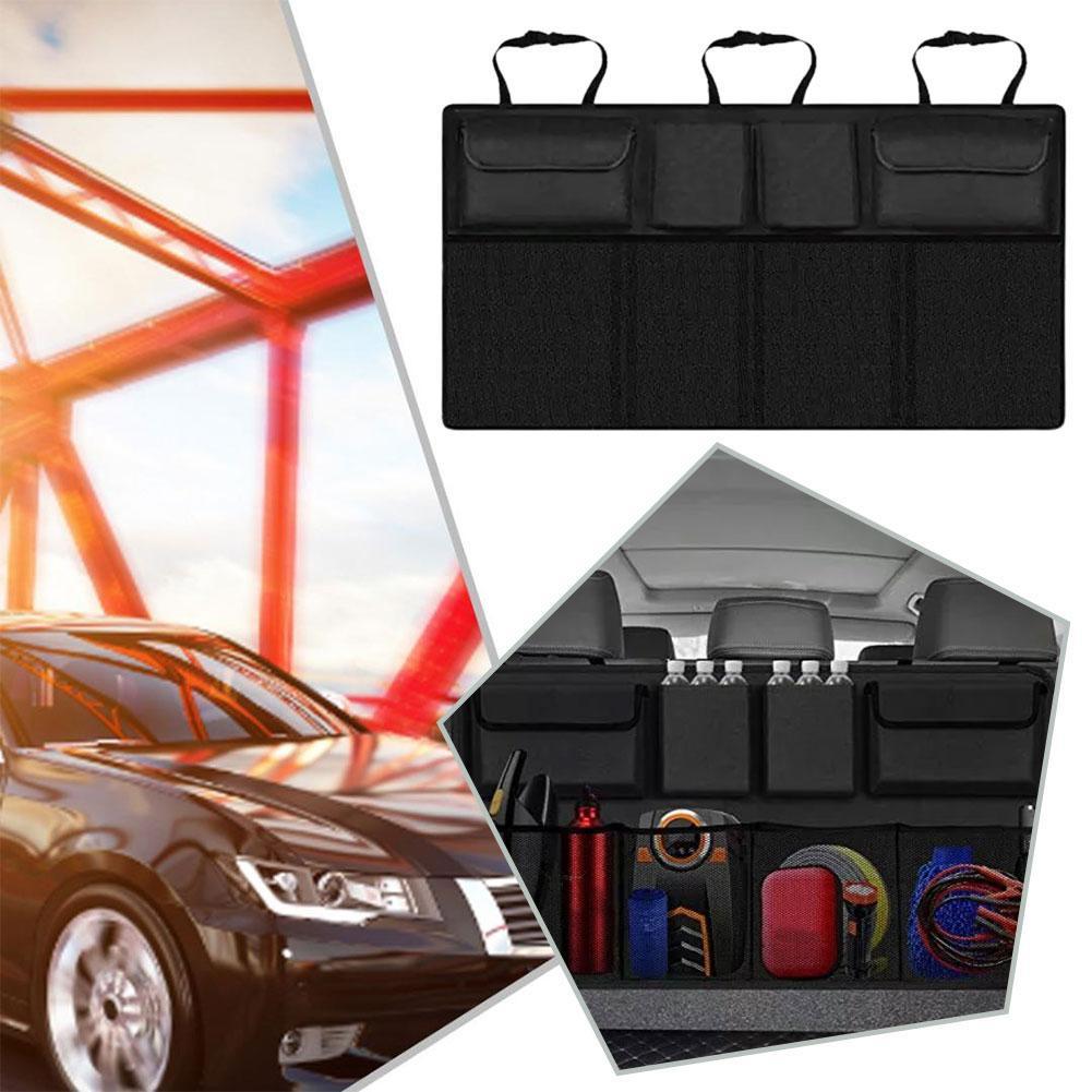 

Foldable Waterproof And Wear-resistant Oxford Cloth Car Seat Car Hanging Back Sundries Trunk Storage Bag Multi-functional R Q7L6 чёрный