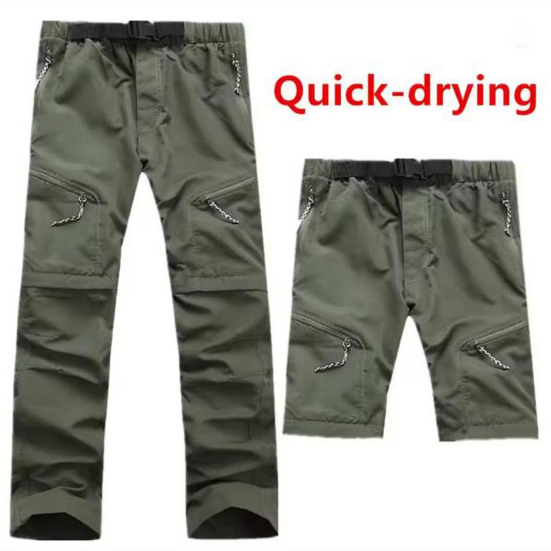 Men Quick Dry Outdoor Pants Removable Summer Breathable Pant