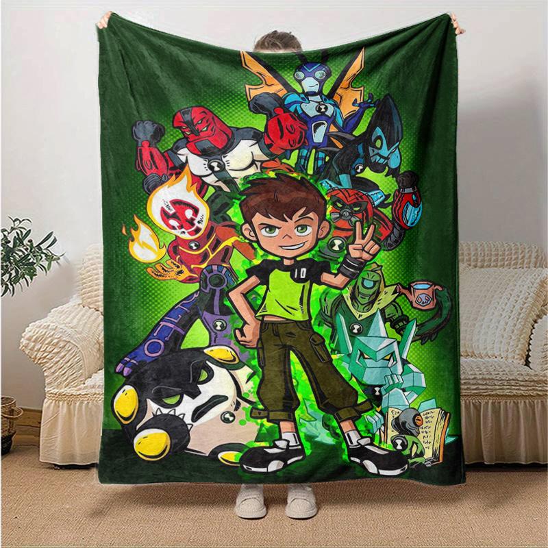 1pc Ben 10 Alien Force Home Decor Throw Blanket, Ultra Soft Coverlet for Couch, Bed .B101
