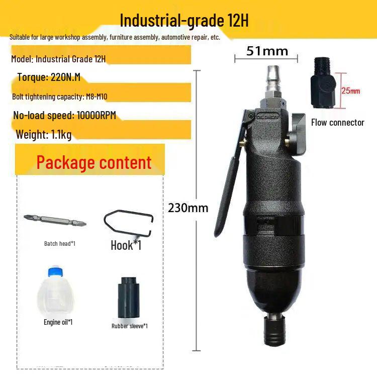 Industrial Pneumatic Screwdriver Air Tool for Woodworking & Decoration