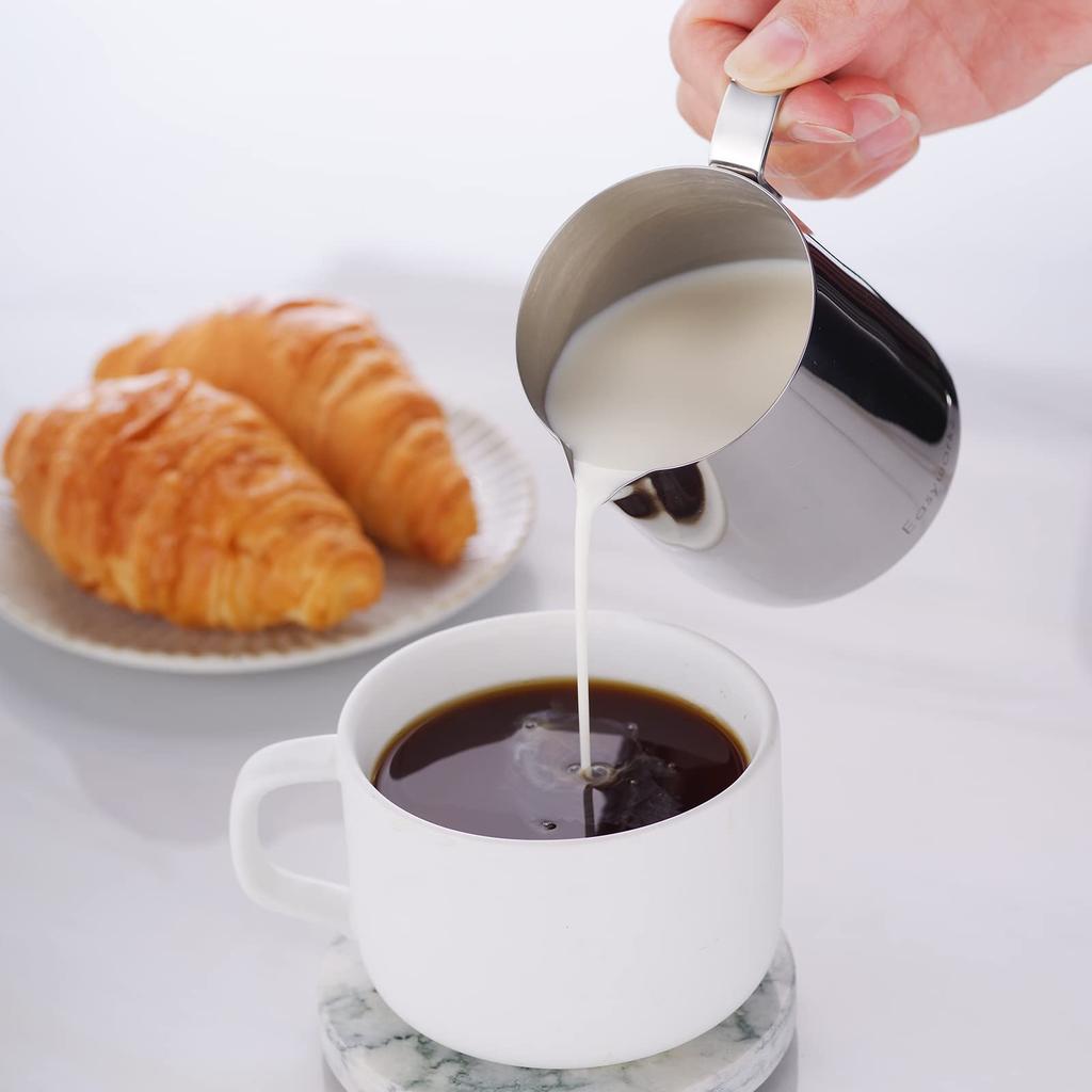 Easyworkz Stainless Steel Creamer and Sugar Bowl Set with Stackable Spoons, (Chrome)