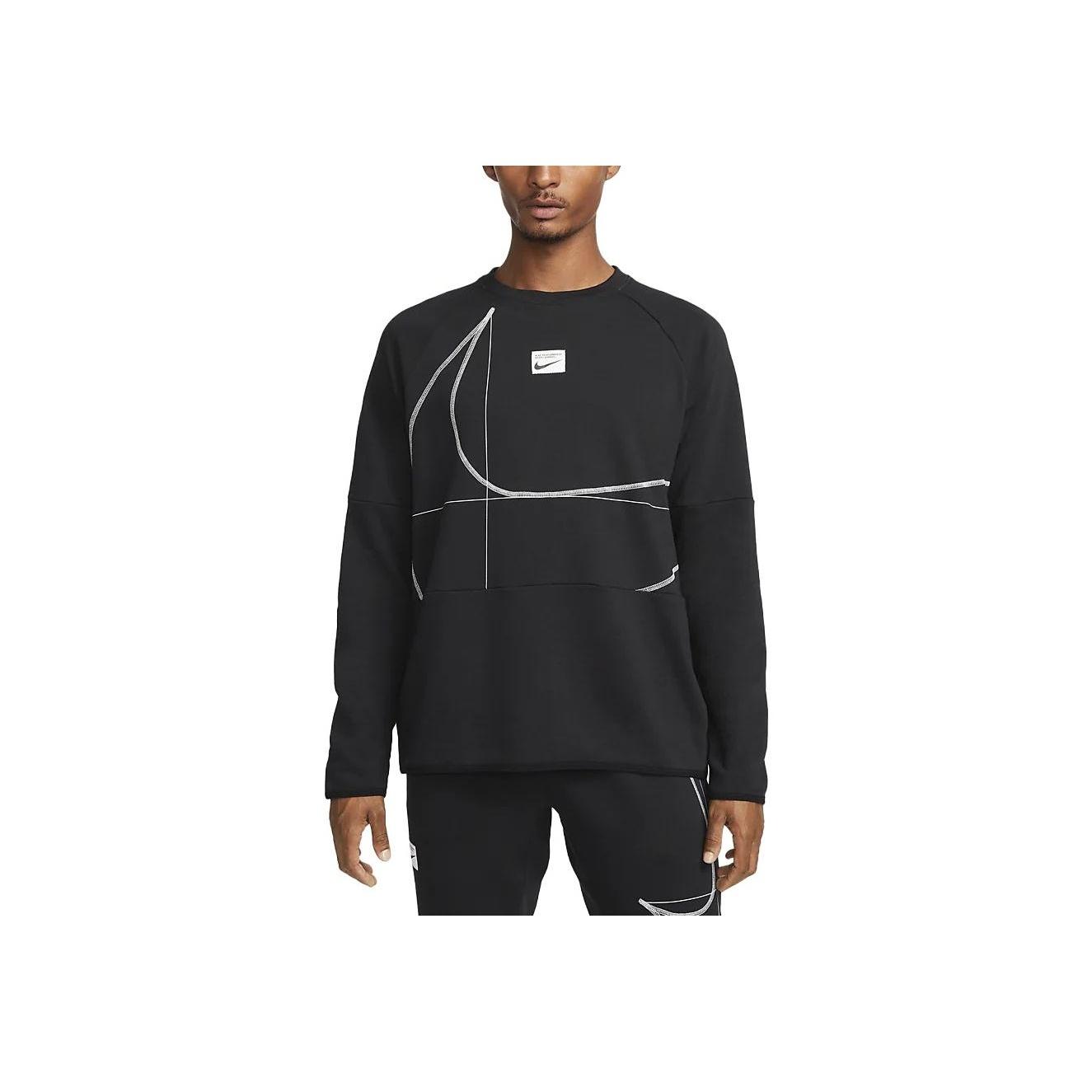 

Nike Solid Color Crew Neck Casual Long Sleeve Sweatshirt Men Tops Black DQ6622-355 XXL