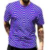 Geometric Shape Creative Design Colorful Vortex 3D Printed T-shirt Casual Street Men's T-shirt
