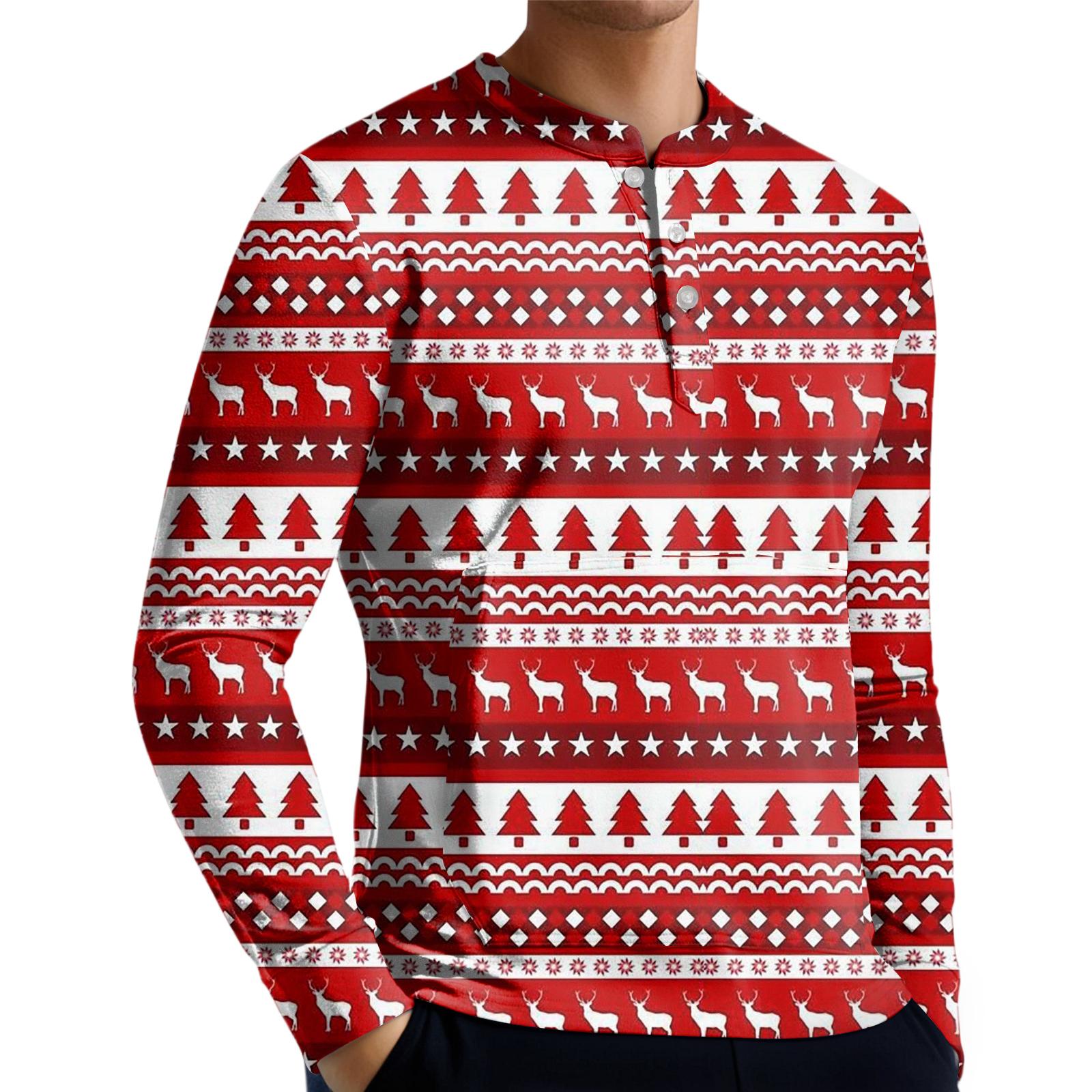 

Мужской повседневный свитшот на пуговицах, модная футболка с длинным рукавом с принтом, пуловер XXXXXL