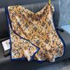 180X90Cm Cashew Flower Cotton Linen Scarf Light And Soft Shawl In Autumn Winter Warm And Sun Protection Beach Towel For Travel