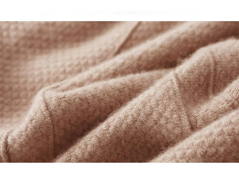 Women's Wool A-Line Midi Skirt - Elastic High Waist, Flared, Slimming, Knitted for Autumn/Winter