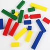 Colorful Striped Geometric Building Blocks: Educational Toy for Early Childhood Logical Development