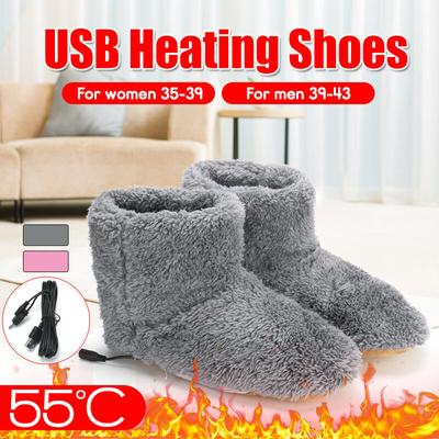 Riscaldatore per piedi Scarpe invernali morbide e calde Pantofole elettriche per piedi Riscaldati lavabili Scarpe elettriche Cuscinetto riscaldante Solette riscaldanti