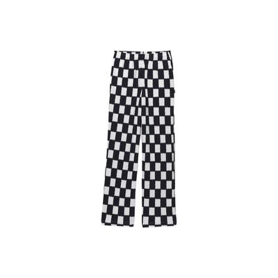 Benton Checker Easy Pant Loose Fit Wide Leg Elastic Waist Long Pants Women Pants Black VN000GA51KP