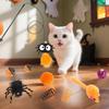 Halloween Cat Tunnel Toy Set Bell Teasing Cat Stick Pumpkin Spider Plush Toy Set Cat Ghost Channel Cat Holiday Decoration Toys
