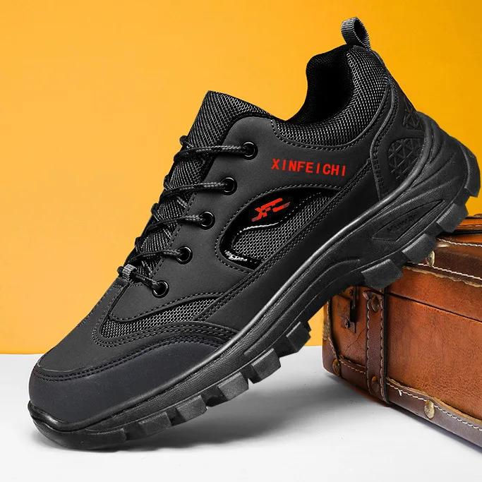 

Зимние мужские кроссовки для скалолазания на открытом воздухе, походная обувь с нескользящей износостойкой резиновой подошвой, спортивная обувь, прочная рабочая обувь для мужчин 39 чёрный