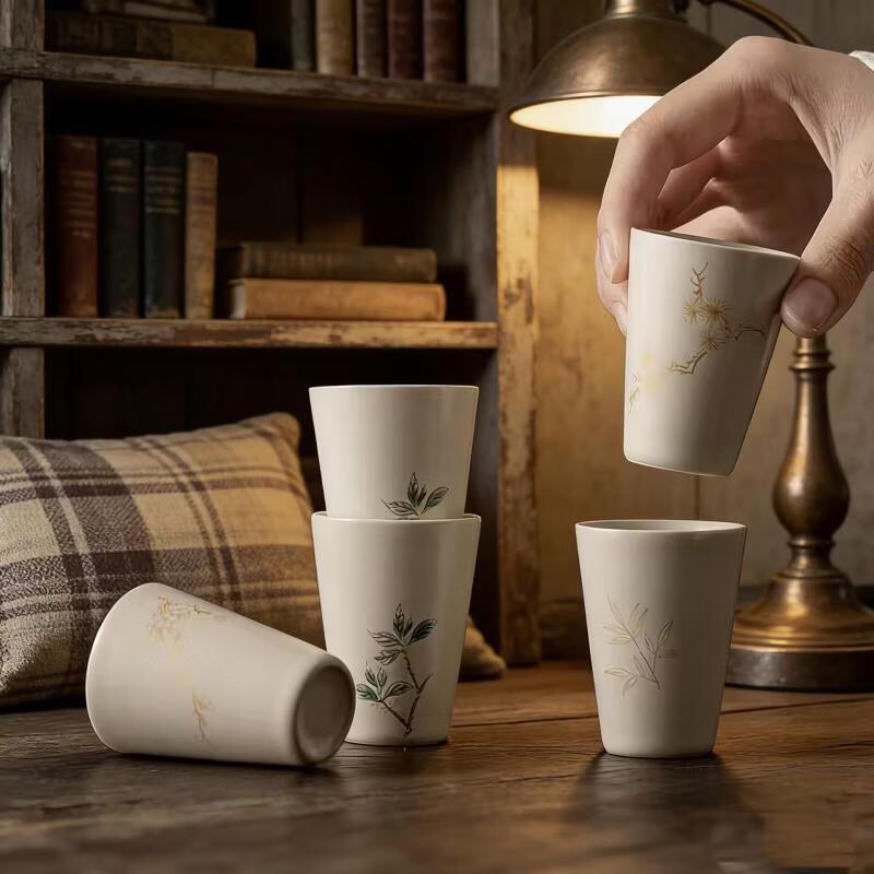 OLOEY Chinese Style Ceramic Aroma Smelling Tea Cup Set