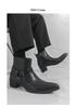 Men's Pointed Toe High-top Chelsea Boots – Large Size British Style Leather Casual Shoes