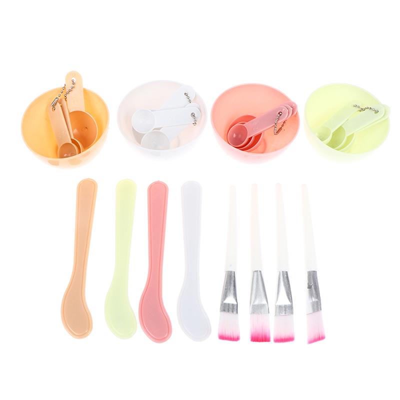 4Pcs Facial Brush Mask Bowl Spoon Set Mask Brush Bar Diy Beauty Tools Skin Care