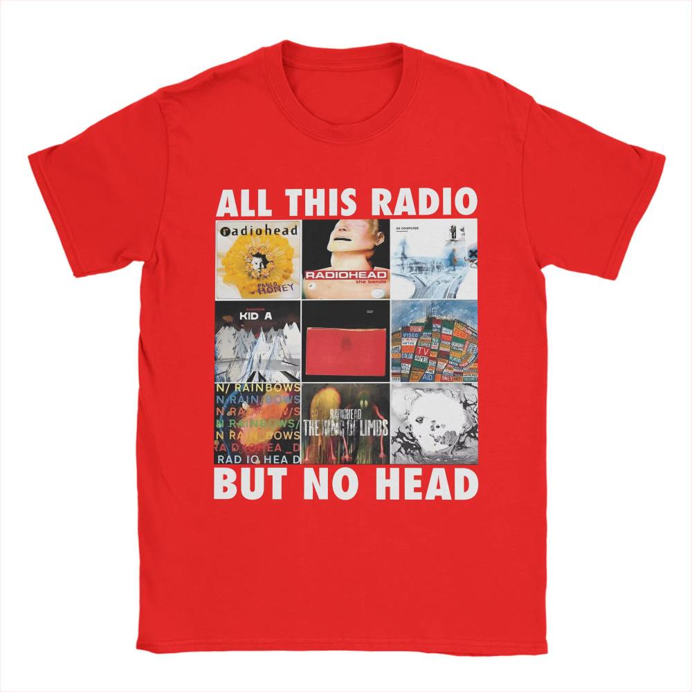 All This Radio But No Head Radiohead Rockband T-Shirt Sommer Reine Baumwolle T-Shirts für Herren Damen Kurzarm Lustige Oberteile