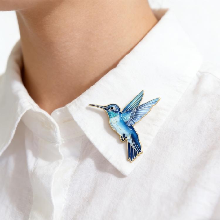 4 Pezzi Spilla Multifunzione in Metallo a Forma di Colibrì per Abiti Borse Cappelli Con Accessorio Colorato Vivace Gioielli da Donna