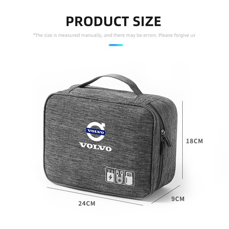 Borsa Organizer Elettronico Digitale Impermeabile di Grande Capacità Multifunzionale Per Volvo V40 V60 V90 XC40 XC60 XC90 S60 S90