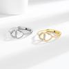 Double Heart Shape Ring for Women with Micro-Paved Diamonds – Elegant, Light Luxury Index Finger Jewelry