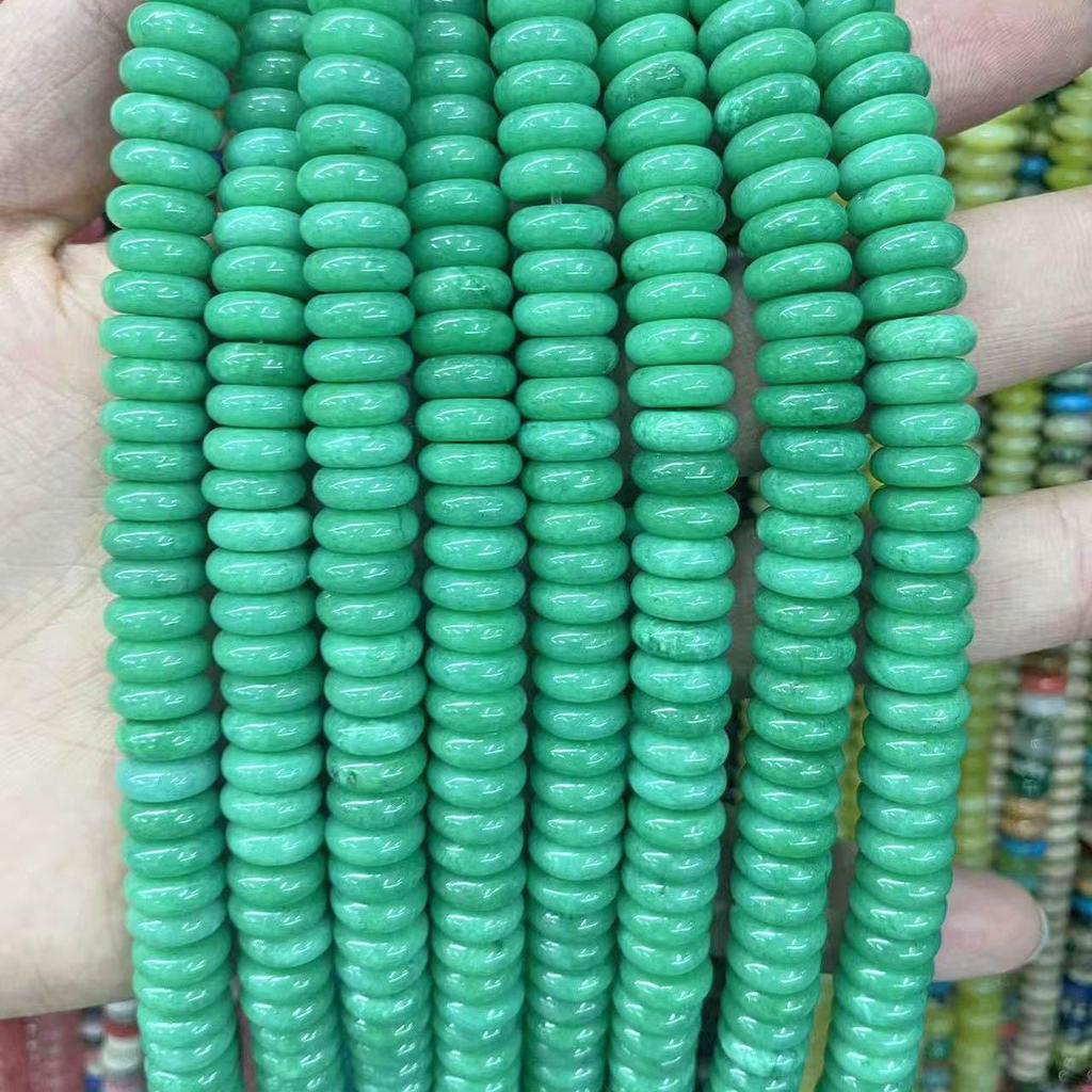 10mm Natural Tiger Eye & Aventurine Abacus Beads for DIY Jewelry Bracelet/Necklace Accessories