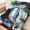 Genshin Impact Warm Flannel Throw Blanket for Home Decor Bedspread Trendy Street Style