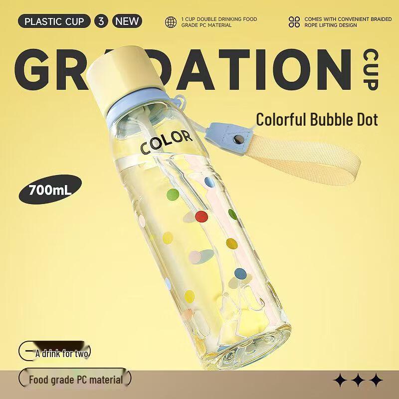 Portable Sports Straw Water Bottle