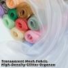 Colorful Gauze Fabric Sheer 100X150cm Sheer Organza Fabric Organza Fabric  Wedding Dress