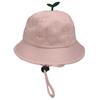 New Cute Baby Fisherman Hat with Sprout Spring Summer Children Drawstring Bucket Hat Solid Color Boys Girls Beach Panama Sun Cap