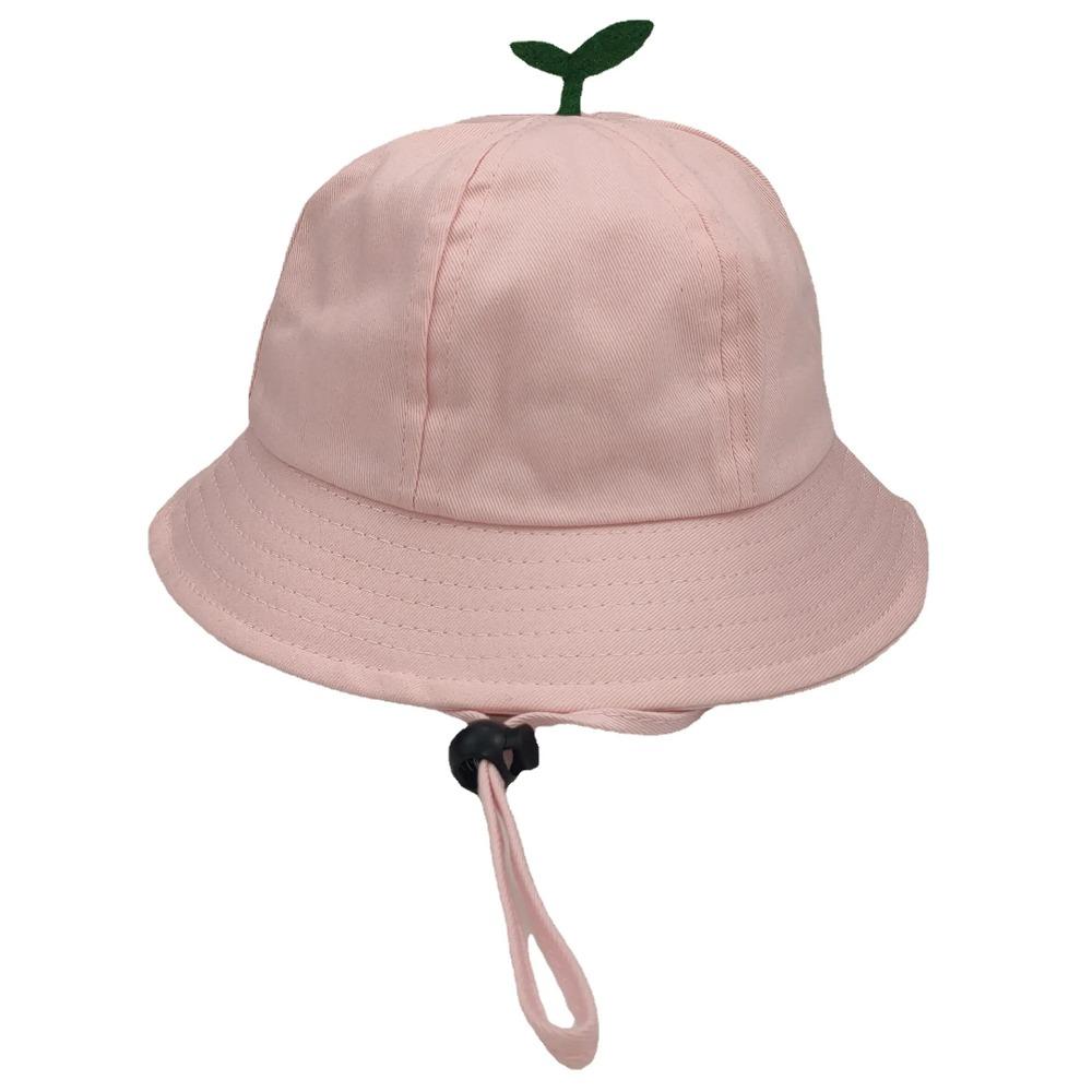 New Cute Baby Fisherman Hat with Sprout Spring Summer Children Drawstring Bucket Hat Solid Color Boys Girls Beach Panama Sun Cap