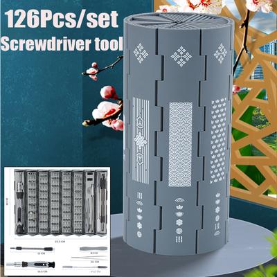 126 In 1 Precision Screwdriver Set 120pcs CRV Strong Magnetic Bits Screwdrivers for Repair Phone Watch Computer Screwdriver Kit