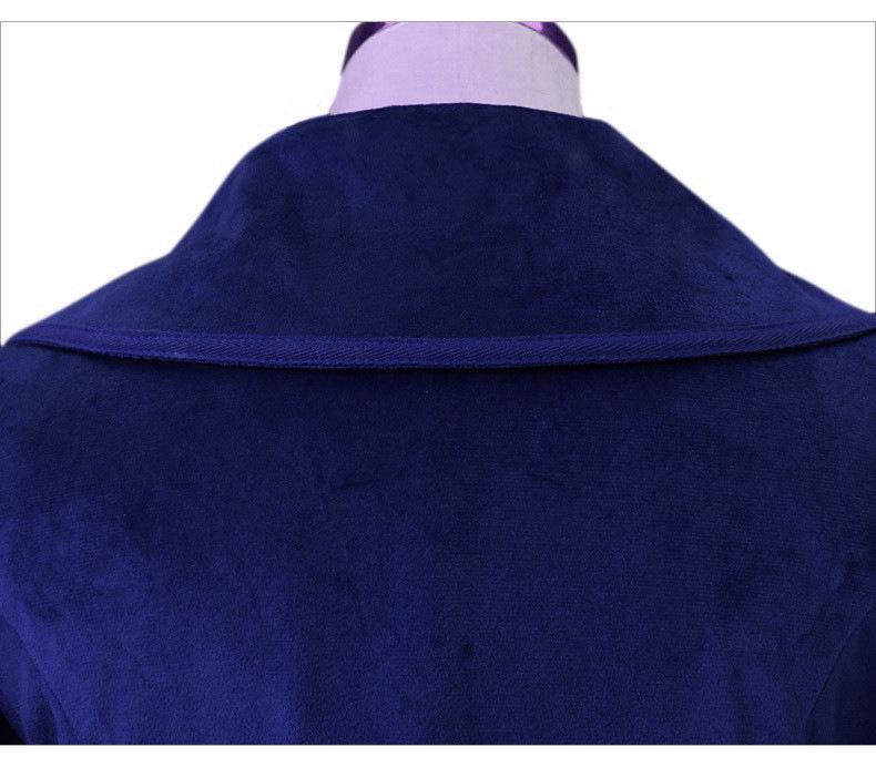 2023 Women's Velvet Windbreaker: Long Over-the-Knee Coat for Autumn/Winter - Chic and Trendy Style
